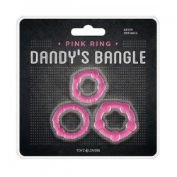 Ringi na penisa Dandy's Bangle różowe - 3szt