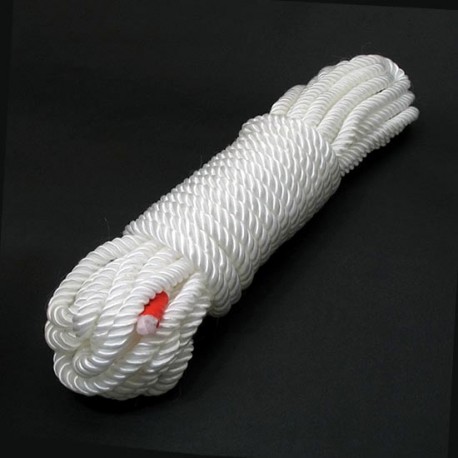 Miękki sznur do praktyk bondage 10mb 7mm biały