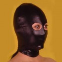 Czarna maska BDSM z otworami na oczy