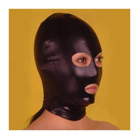 Czarna maska z otworami na oczy i usta